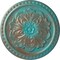Ekena Millwork Emeryville Ceiling Medallion, Hand-Painted Copper Green Patina, 16 7/8"OD x 5/8"P CM16ERCGS - alternate 1